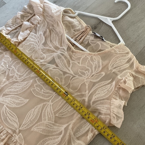 Suncoo Paris Serlie Robe Carry Lace Embroidered Dress Being Size T2/M ruffle - Picture 15 of 16